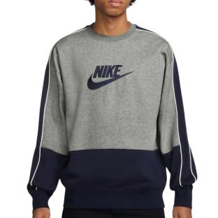 Sweat Gris/Marine Homme Nike Fleece vue 0