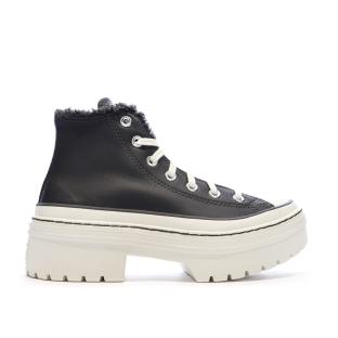 Baskets Noires Femme Converse Chuck Taylor All Star Lugged vue 2