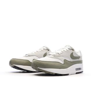 Baskets Blanches/Kaki Femme Nike Air Max 1 vue 0