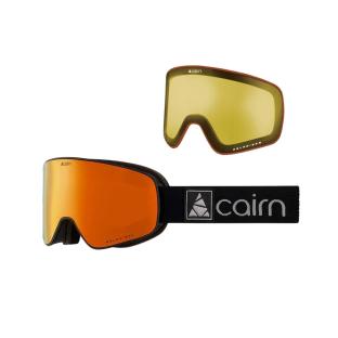 Masque de Ski Noir/Orange Mixte Cairn Polaris Clx3z +1 Mat pas cher