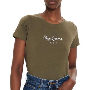 T-Shirt Vert Foncé Femme Pepe jeansNew Virginia vue 0