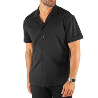 Chemise Noir Homme Paname Brothers Dov vue 0