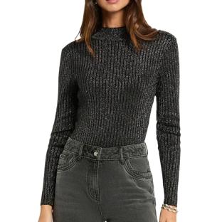 Pull Noir Brillant Femme Morgan CORIA vue 0