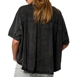 T-shirt Noir Femme Kaporal Vison vue 0