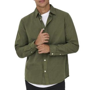 Chemise Kaki Homme Only & Sons Sotto vue 0