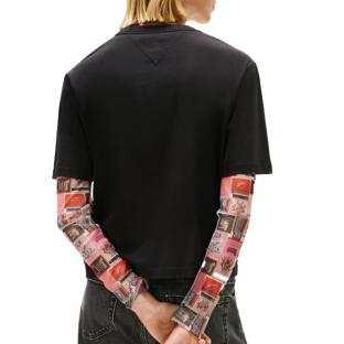 T-shirt Noir Femme Tommy Hilfiger Tjw Bxy Badge vue 0