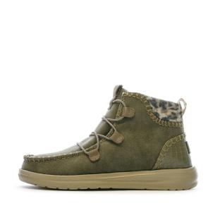 Boots Kaki Femme Hey Dude Eloise vue 0