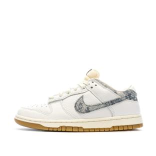 Baskets Blanches/Grises Homme Nike Dunk Low pas cher