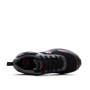 Baskets Noir/Rouge Garçon Kappa Logo Pylos vue 0