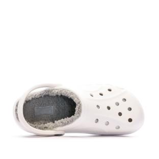 Sandales Crocs Blanches Mixte Baya Lined Clog vue 4