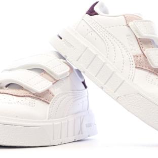 Baskets Blanc/Rose Puma Cali Court Match vue 7