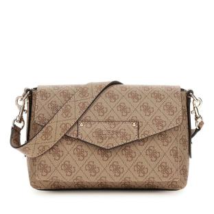 Sac à Bandoulière Marron Femme Guess Brenton pas cher