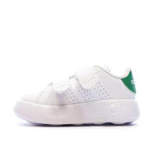 Baskets Blanches/Verte Garçon/Fille bébé Adidas Advantage pas cher