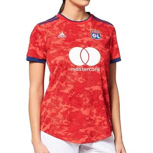 OL Maillot Extérieur Rouge Femme Adidas 2021/2022 pas cher