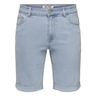 Short en Jean Bleu Homme Only & Sons Sply pas cher