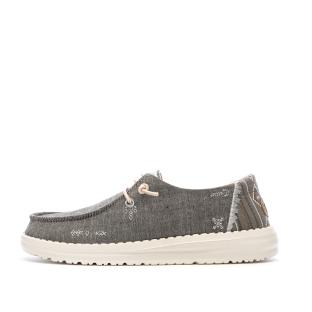 Chaussures Grises/Roses Femme Hey Dude Wendy Boho pas cher