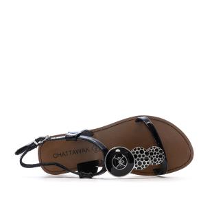 Sandales Noires Femme Chattawak PIPA vue 0