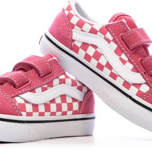 Baskets Rose Garçon Vans Old Skool V Check vue 7