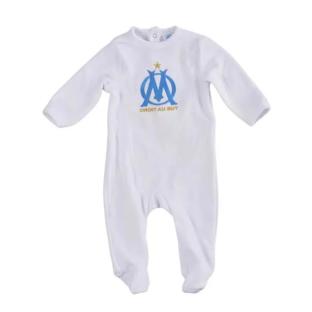 Pyjama Blanc Bébé Garçon OM OMB22010 pas cher
