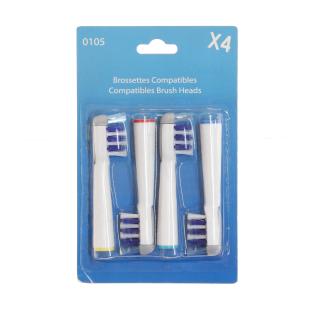 X4 Brossettes de Rechange Prodental Triple Action pas cher