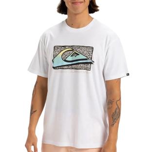 T-shirt Blanc Homme Quiksilver Retro Fade Yem pas cher