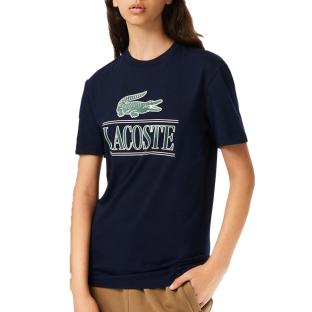 T-shirt Marine Mixte Lacoste TH1218 vue 0