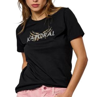T-shirt Noir Femme Kaporal ELOAE pas cher