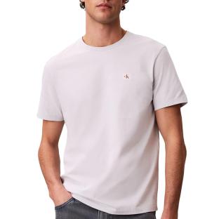 Hellgraues Herren-T-Shirt von Calvin Klein Jeans mit L4G-Aufnäher Ansicht 0