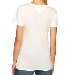 T-shirt Blanc Femme Tommy Hilfiger Skinny Stretch vue 2