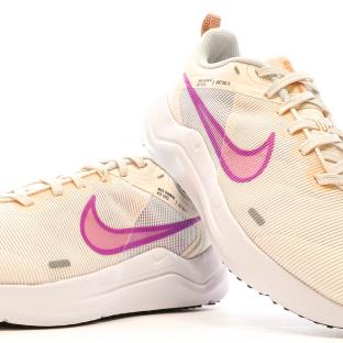Chaussures de running Beige/Rose Femme Nike Downshifter vue 7
