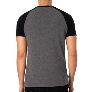 T-shirt Gris/Noir Homme Superdry Essential Logo Baseball vue 2