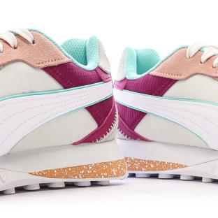 Baskets Roses/Turquoises Femme Puma Blktop vue 7