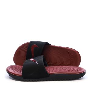 Sandales Bordeaux/Noires Homme Nike Kawa Slide vue 0