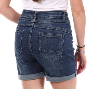 Short Bleu Foncé Femme Monday Premium Long Medium vue 2