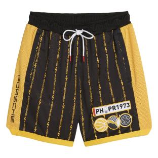 Short Noir/Jaune Homme Puma Porsche pas cher