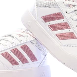 Baskets Blanc/Rose Enfant Adidas Tensaur vue 0