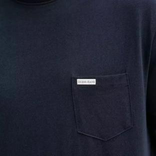 T-Shirt Marine Homme Guess M5RI74K8FQ4 vue 0