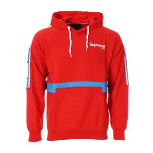 Sweat à Capuche Rouge/Bleu Homme Supreme GripHalo pas cher