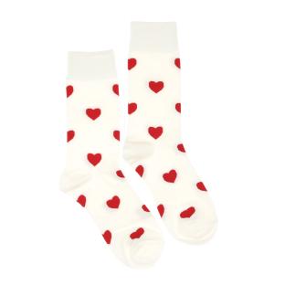 Chaussettes Blanc/Rouge Mixte Stella Green Cœur pas cher
