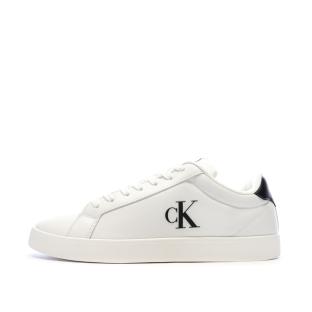 Baskets Blanches/Noires Homme Calvin Klein Jeans 3 Cupsole pas cher
