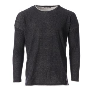 Pull Gris/Noir Homme Paname Brothers 2553 pas cher