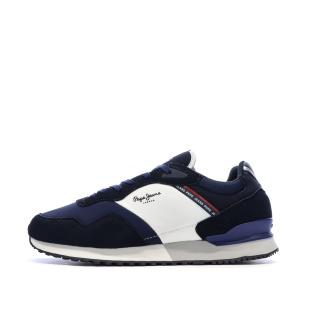 Baskets Marine/Blanche/Bleu Homme Pepe jeans Brit Road M vue 0