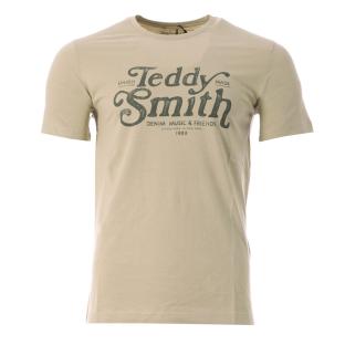 T-shirt Beige Homme Teddy Smith Giant pas cher