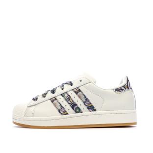 Baskets Blanc Cassé/Multicolore Fille/Femme Adidas Superstar vue 0