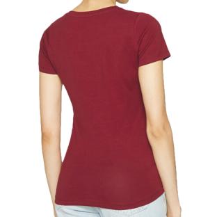 T-Shirt Bordeaux Femme Pepe jeans Virginia vue 0