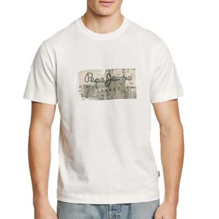 T-shirt Blanc Homme Pepe jeans Connor pas cher