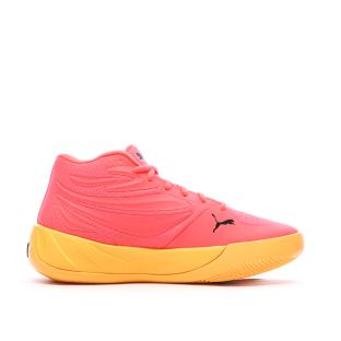 Chaussures de Baskets Oranges/Roses Fille Puma Court Pro vue 2