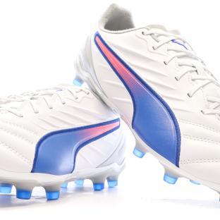 Chaussures de football Blanches/Bleu Homme Puma King Pro vue 7