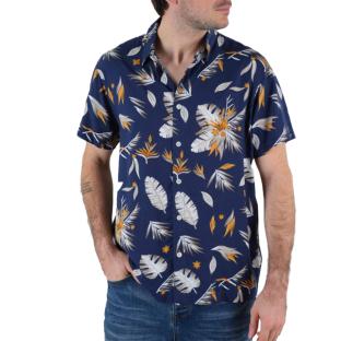Chemisette Manches Courtes Marine Homme Deeluxe Pearl pas cher
