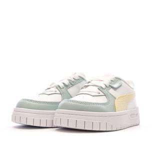 Baskets Blanches/Vert/Jaune Fille Puma Cali Dream Pastel vue 6